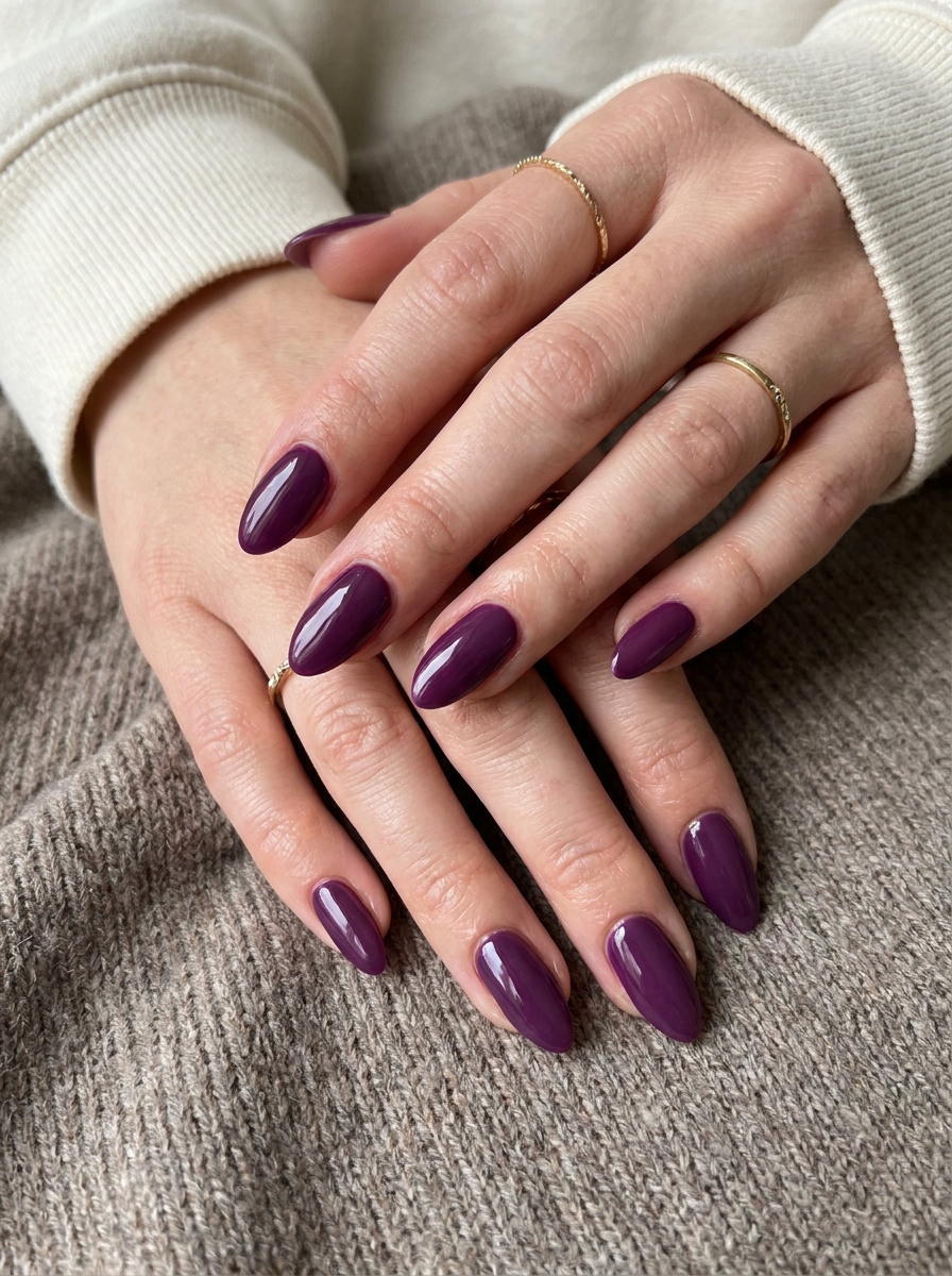 Deep Plum Nails